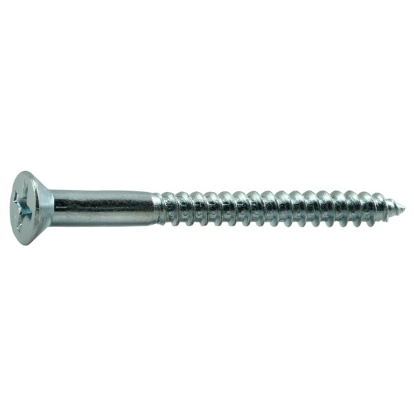 Midwest Fastener Wood Screw, #9, 2 in, Zinc Plated Steel Flat Head Phillips Drive, 100 PK 02571 - main